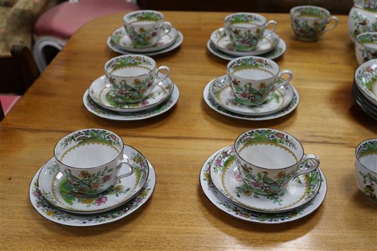 A Copeland Spode Asiatic Pheasant tea service, retailed by Soane & Smith, Oxford Street, (faults)